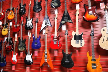 wall of guitars